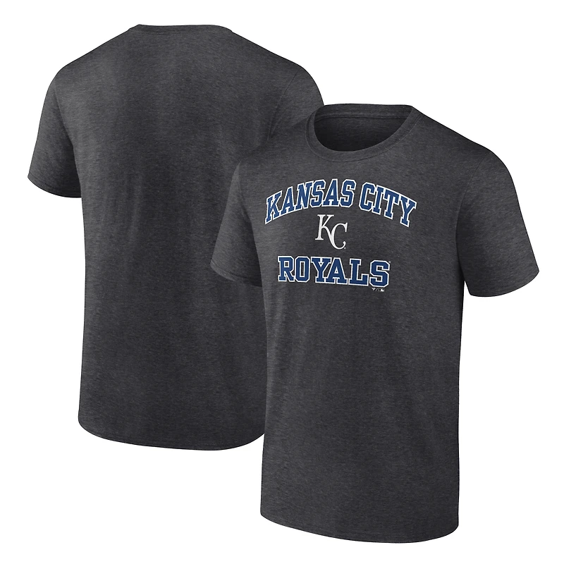 T-shirt anthracite pour homme « Cœur et âme » des Royals de Kansas City