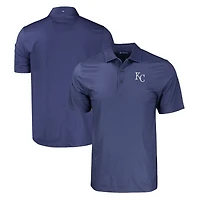 Men's Cutter & Buck Navy Kansas City Royals Pike Eco Tonal Geo Print Stretch Recycled Polo
