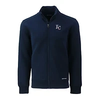 Men's Cutter & Buck Navy Kansas City Royals Stars Stripes Roam Eco Recycled Full-Zip Jacket
