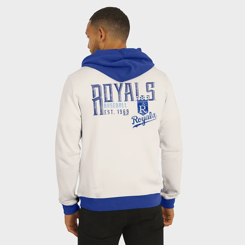 Sweat à capuche zippé en polaire crème pour homme de la collection Darius Rucker par Fanatics des Royals Kansas City