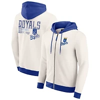 Sweat à capuche zippé en polaire crème pour homme de la collection Darius Rucker par Fanatics des Royals Kansas City