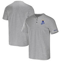 T-shirt Henley gris chiné des Kansas City Royals de la collection Darius Rucker pour homme par Fanatics