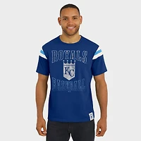 Men's Darius Rucker Collection by Fanatics Royal Kansas City Royals Distressed Sleeve Stripe T-Shirt