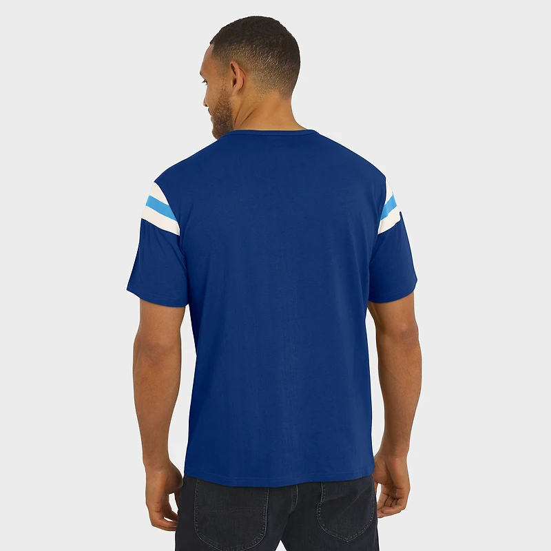 Men's Darius Rucker Collection by Fanatics Royal Kansas City Royals Distressed Sleeve Stripe T-Shirt