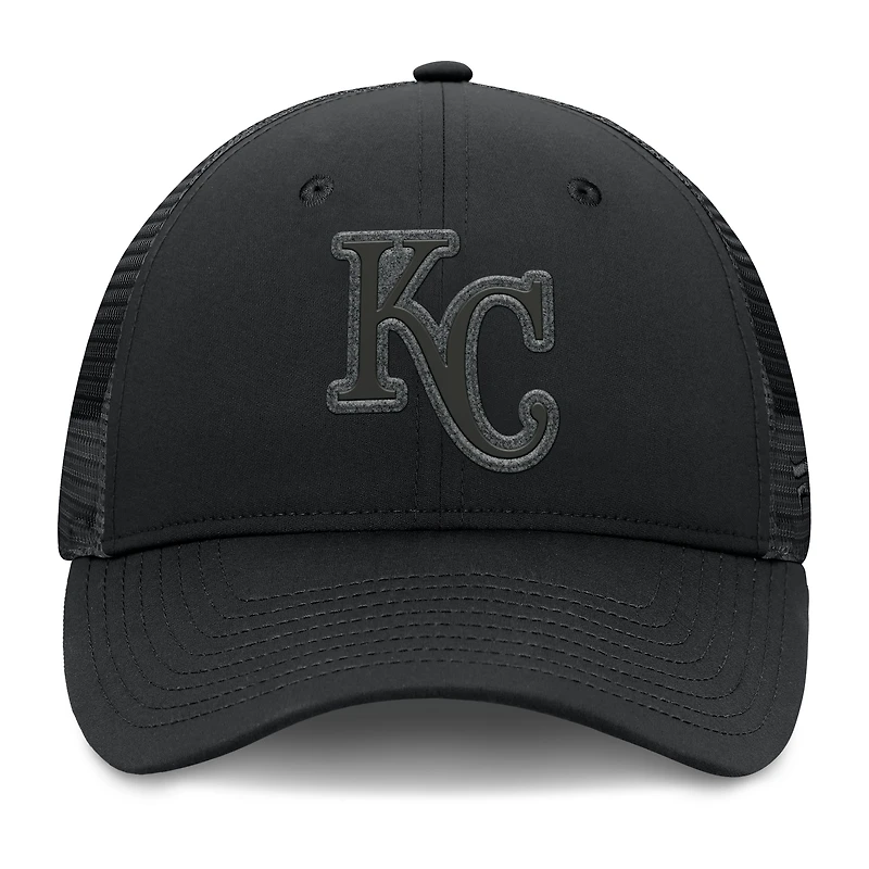 Men's Fanatics Black Kansas City Royals Launch Adjustable Trucker Hat
