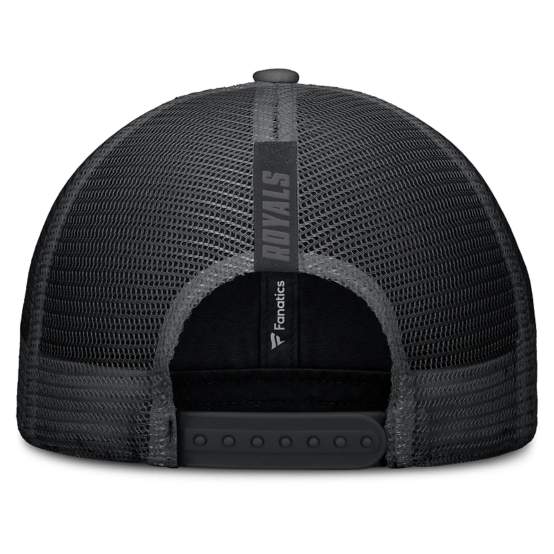 Men's Fanatics Black Kansas City Royals Launch Adjustable Trucker Hat