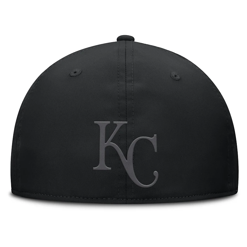 Casquette Overpower Flex noire pour homme des Royals de Kansas City