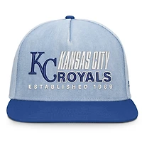 Casquette à visière double pour homme Fanatics Denim Kansas City Royals