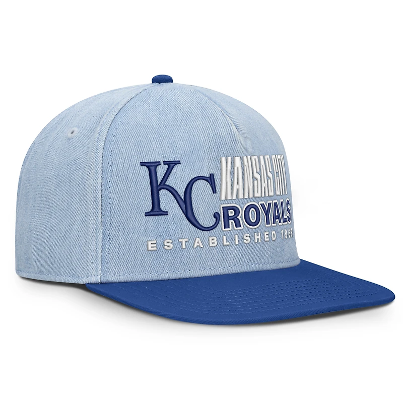 Men's Fanatics  Denim Kansas City Royals Twinbill Snapback Hat