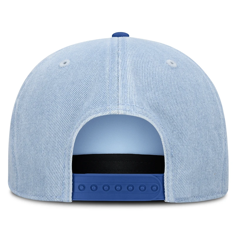 Casquette à visière double pour homme Fanatics Denim Kansas City Royals