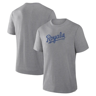 T-shirt homme Fanatics Heather Gray Kansas City Royals Play Tribute Tri-Blend