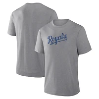T-shirt homme Fanatics Heather Gray Kansas City Royals Play Tribute Tri-Blend