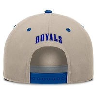 Men's Fanatics Khaki/Royal Kansas City Royals Veteran A-Frame Adjustable Hat