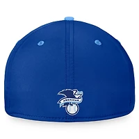 Casquette flexible à logo empilé Fanatics Royal/Bleu clair Kansas City Royals pour hommes