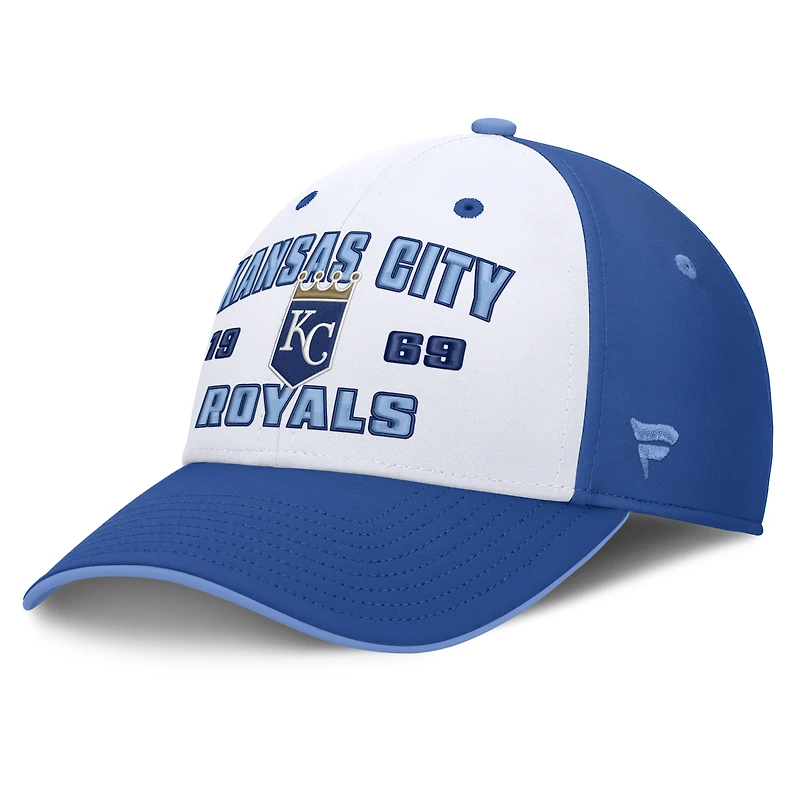 Men's Fanatics Royal/White Kansas City Royals Jammed Structured Flex Hat