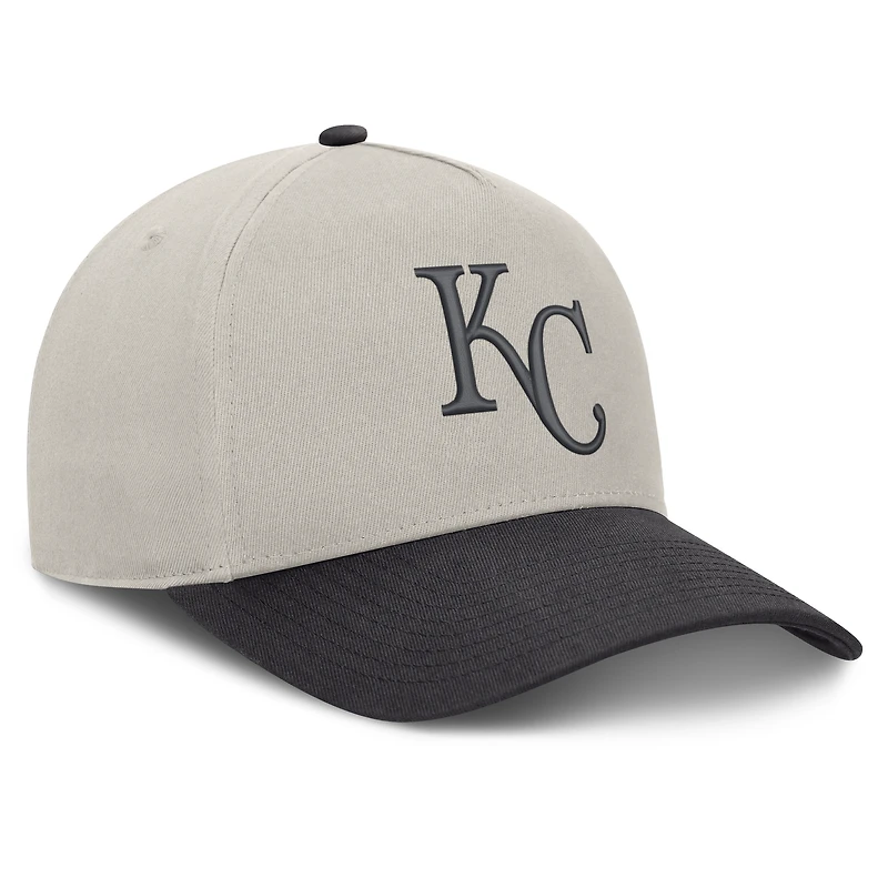Men's Fanatics Stone/Graphite Kansas City Royals Wonder A-Frame Adjustable Hat