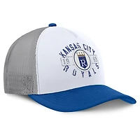 Men's Fanatics White/Royal Kansas City Royals Designated A-Frame Foam Front Trucker Adjustable Hat