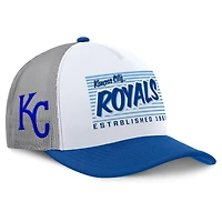 Casquette snapback Fanatics blanche/bleu roi Kansas City Royals On Deck pour homme