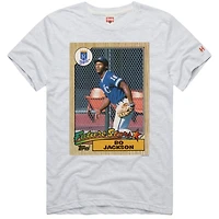 T-shirt homme Hommage Bo Jackson Ash Kansas City Royals Topps Baseball Card Tri-Blend