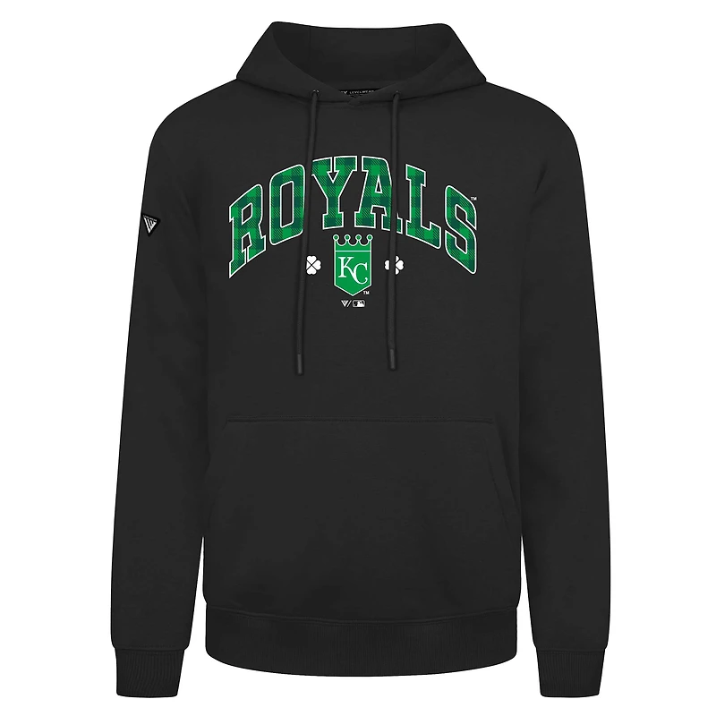 Sweat à capuche carreaux noir Kansas City Royals St. Patrick's Day Podium pour homme Levelwear