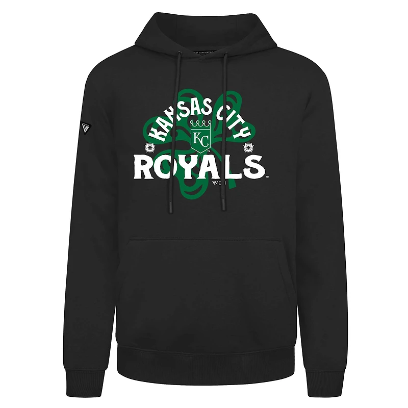 Sweat à capuche noir pour homme Kansas City Royals St. Patrick's Day Podium Shamrock