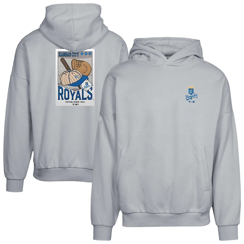 Sweat à capuche gris Kansas City Royals Contact Pro Card pour homme Levelwear