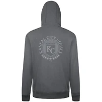 Sweat à capuche gris Levelwear Podium Grain pour homme des Royals de Kansas City