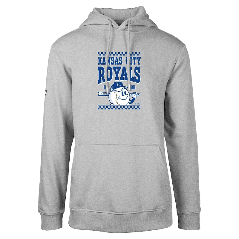 Men's Levelwear Gray Kansas City Royals Podium Inaugural Pullover Hoodie