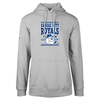 Men's Levelwear Gray Kansas City Royals Podium Inaugural Pullover Hoodie