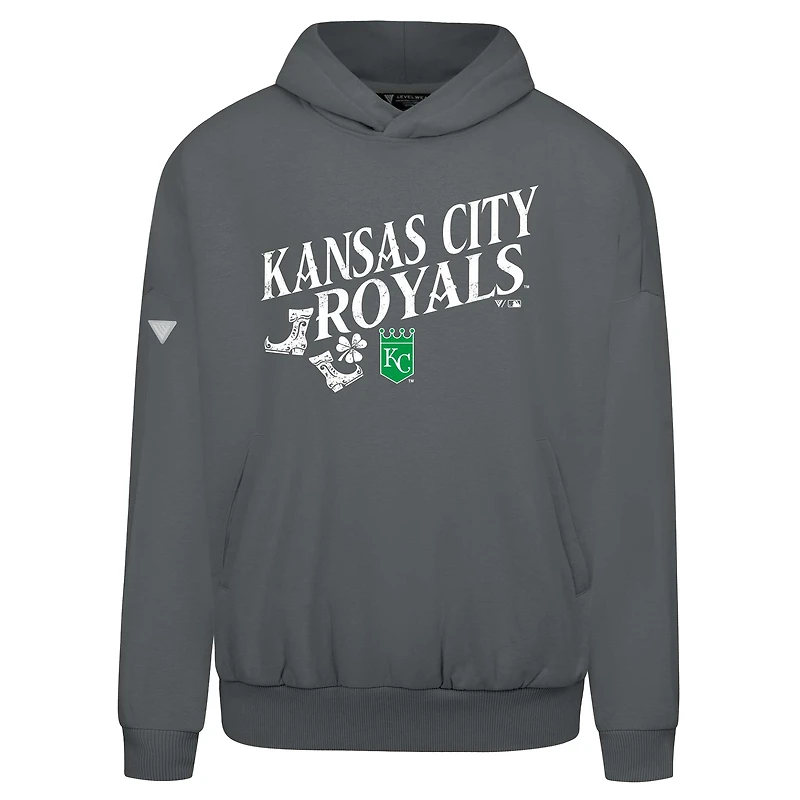 Sweat à capuche gris pour homme de la Saint-Patrick des Kansas City Royals Levelwear