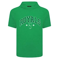 Sweat à capuche manches courtes et carreaux pour homme Levelwear Green Kansas City Royals St. Patrick's Day
