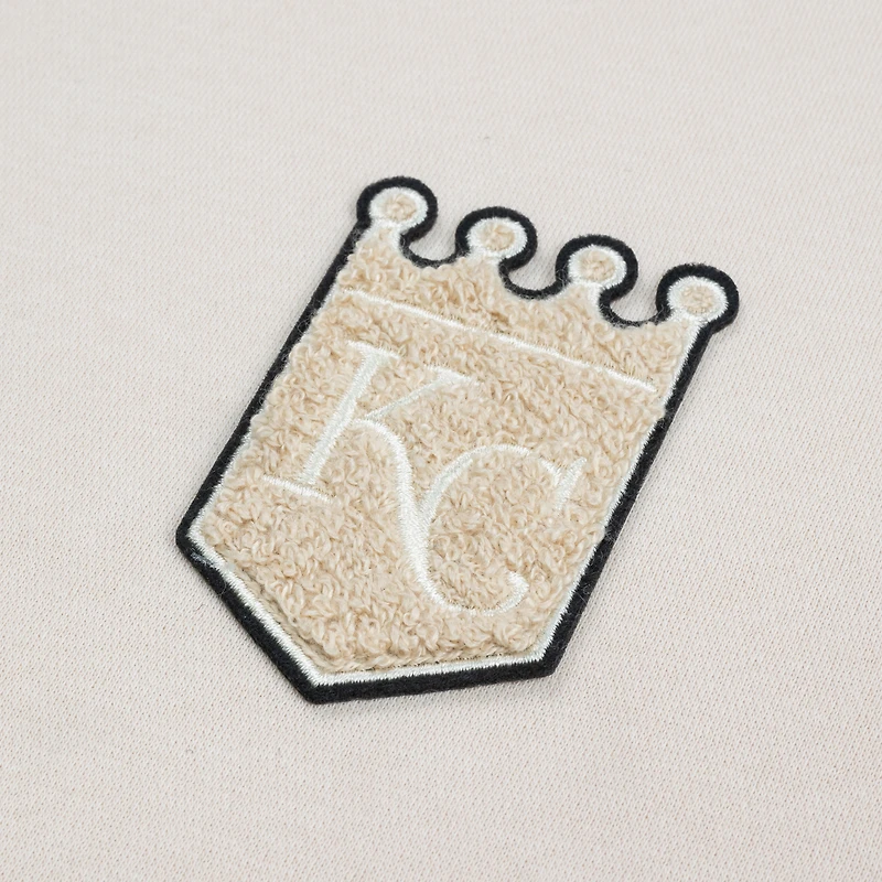 Men's Levelwear Khaki Kansas City Royals Contact Oversized Pullover Hoodie