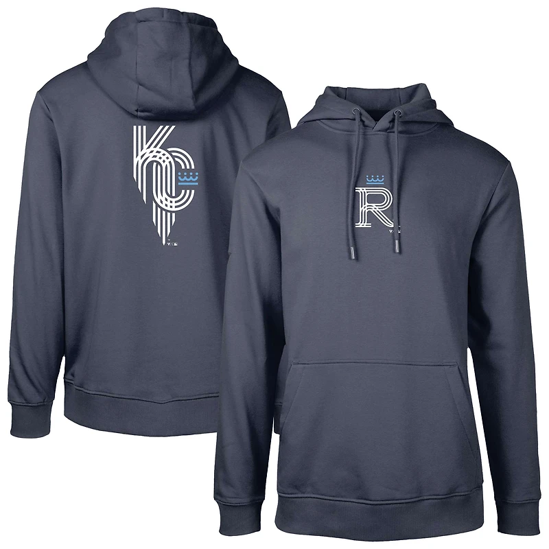 Sweat à capuche bleu marine Kansas City Royals Connect Podium Core 2.0 pour homme Levelwear