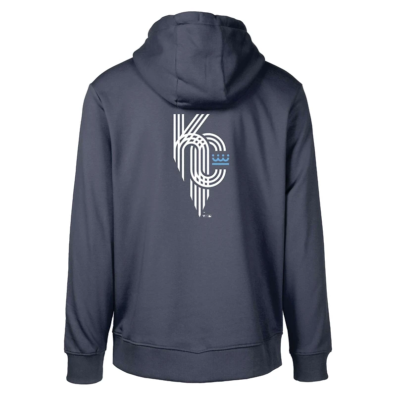 Sweat à capuche bleu marine Kansas City Royals Connect Podium Core 2.0 pour homme Levelwear