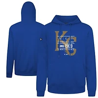 Sweat à capuche manches longues pour homme Levelwear Royal Kansas City Royals Cooperstown Collection Podium Acumen effet vieilli