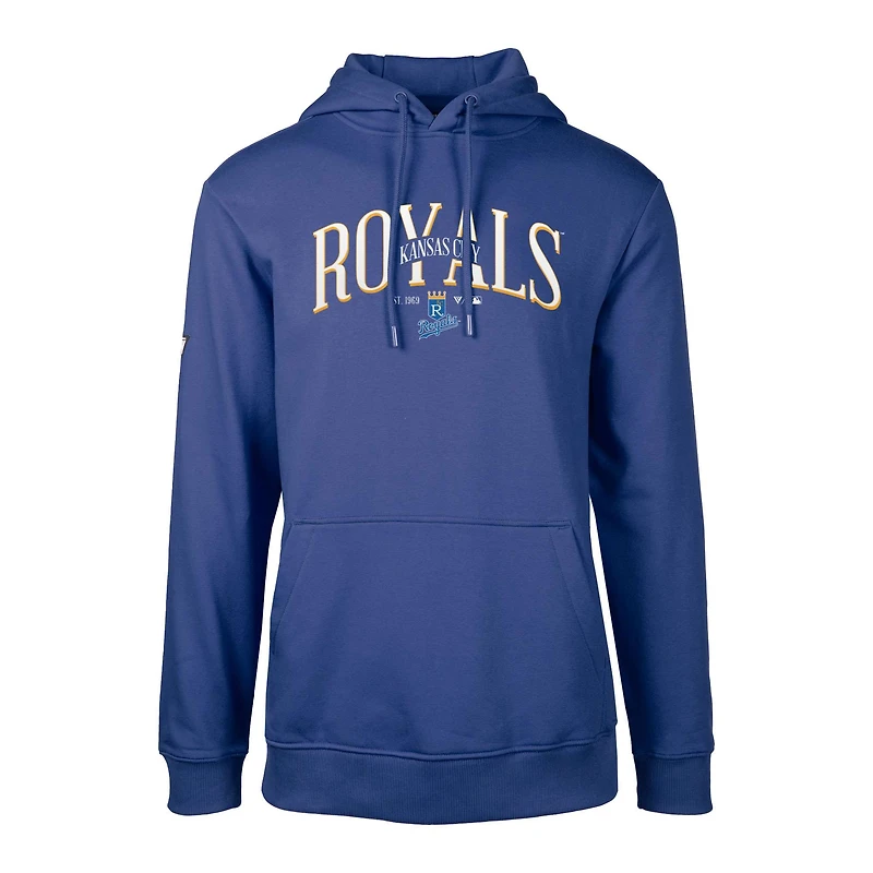 Men's Levelwear Royal Kansas City Royals Cooperstown Collection Podium Retro Pullover Hoodie