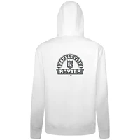 Men's Levelwear White Kansas City Royals Podium Chenille Logo Full-Zip Hoodie