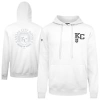 Men's Levelwear White Kansas City Royals Podium Valiant Pullover Hoodie