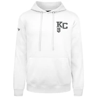 Men's Levelwear White Kansas City Royals Podium Valiant Pullover Hoodie