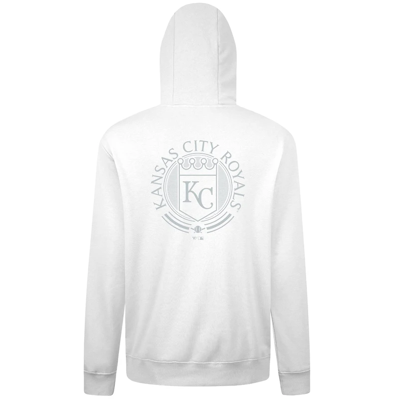 Men's Levelwear White Kansas City Royals Podium Valiant Pullover Hoodie