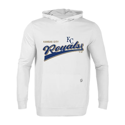 Sweat à capuche blanc pour homme Kansas City Royals Relay Vintage Team 2.0 de Levelwear