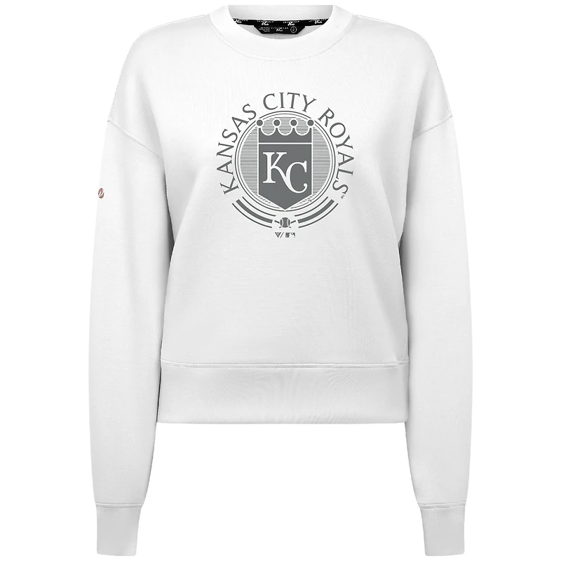 Men's Levelwear White Kansas City Royals Sponge Pullover Sweatshirt