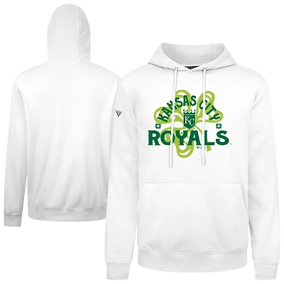 Sweat à capuche blanc pour homme Kansas City Royals St. Patrick's Day Podium Shamrock