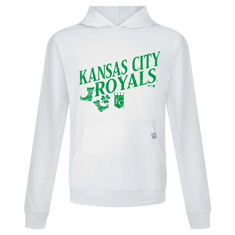 Sweat à capuche blanc pour homme avec bottes relais de la Saint-Patrick des Kansas City Royals Levelwear