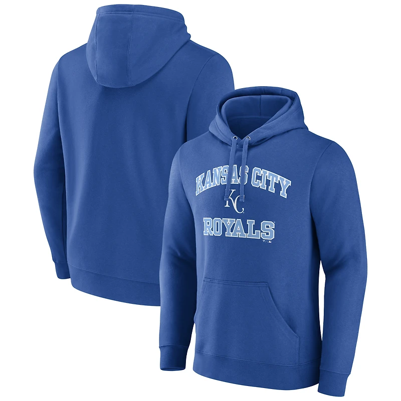 Sweat à capuche homme Kansas City Royals Heart & Soul, logo athlétique royal