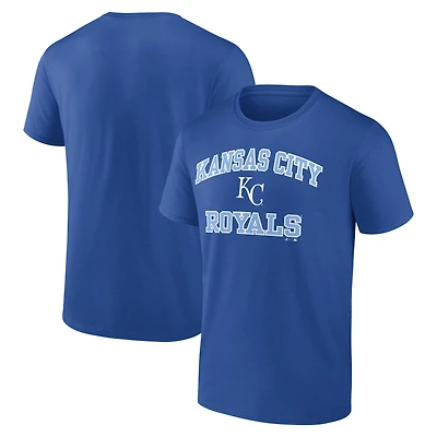 T-shirt homme logo athlétique royal Kansas City Royals Heart and Soul
