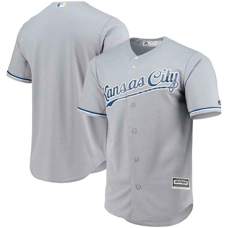 Men's Majestic Gray Kansas City Royals Team Official Jersey