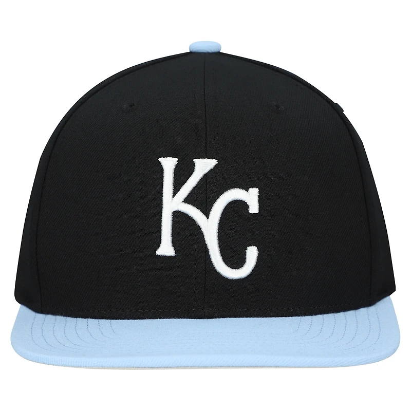 Casquette à rabat basique Mitchell & Ness noire Kansas City Royals Cooperstown Collection pour homme
