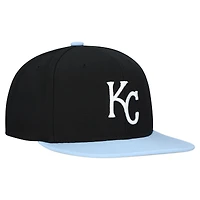 Casquette à rabat basique Mitchell & Ness noire Kansas City Royals Cooperstown Collection pour homme