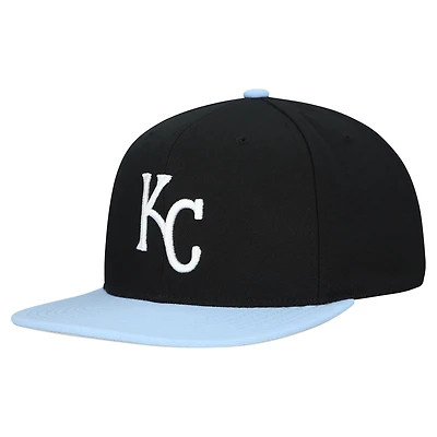 Casquette à rabat basique Mitchell & Ness noire Kansas City Royals Cooperstown Collection pour homme